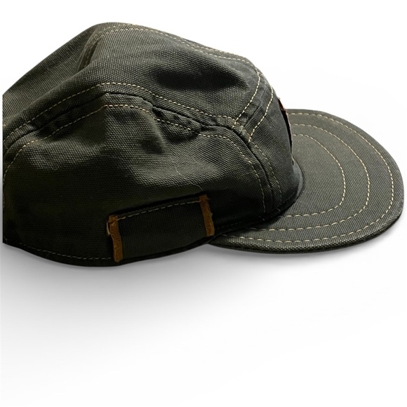 Handmade Denim 5-Panel Cap with Pencil Holder Camp Patches Adjustable - Picture 2 of 6